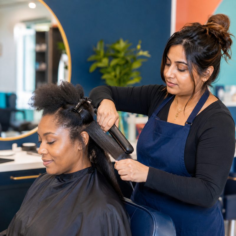 Braider at work